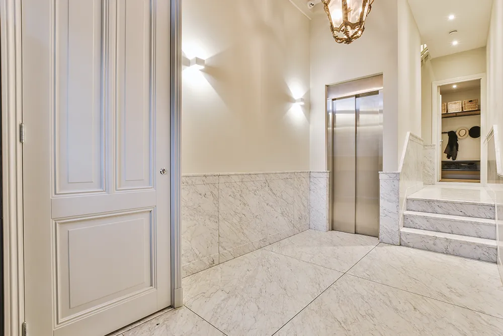 Elevator next to the villa stairs